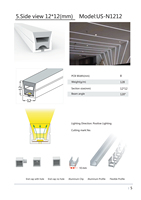 US-N1212 Extérieure Led Profil Rectangle Silicone Flexibles Au Néon Tube Diffuseur Tuyau En Caoutchouc D'extrusion Pour CARTE PCB DE 8mm A Mené La Lumière De Bande