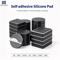 Tampon en caoutchouc silicone auto-adhésif personnalisé antidérapant Shore 30-60A -40 ℃   ~ 150 ℃   Joint d'étanchéité EPDM NBR pour appareils électroniques et applications industrielles