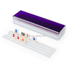 Viaje torneo cubo Mahjong conjunto Okey juego rummikub acrílico rummy - Product Image 5