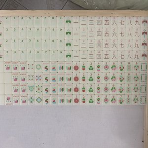 Juego de Fichas de Mahjong de Plástico Blanco, Piezas de Mahjong Grabadas para Sala de Juegos, Entretenimiento Familiar - Product Image 3