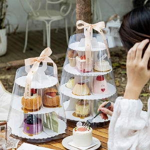 Boîte <span class=keywords><strong>en</strong></span> papier <span class=keywords><strong>en</strong></span> <span class=keywords><strong>carton</strong></span> support d'étagère <span class=keywords><strong>en</strong></span> papier avec couvercle pour affichage de dessert à <span class=keywords><strong>cupcake</strong></span> affichage de support de <span class=keywords><strong>cupcake</strong></span> jetable à 3 niveaux - Product Image 6