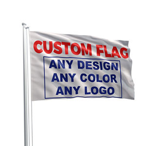 Drapeau personnalisé en polyester simple ou double avec photo, texte et logo pour compétition sportive, publicité d'entreprise - Product Image 1