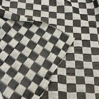 Tissu tricoté jacquard 100 % polyester teint en fil, motif damier métallique, écologique et biologique, très demandé pour les manteaux de garçons et de filles