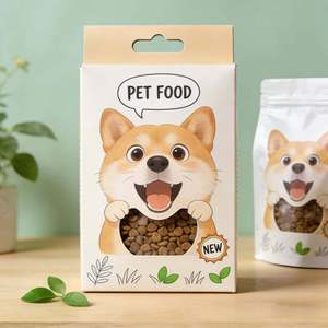 Custom Printed Clear Window Ziplock Stand Pouch WIth Box Laminated Beef Jerky Pet Food <b>Plastic</b> <b>Packaging</b> - Product Image 3