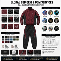Survêtement Homme Personnalisé avec Logo OEM, Veste Zippée Bordeaux et Noir, Pantalon Jogger Colorblock avec Passepoil Blanc – Fournisseur en Gros pour Marques