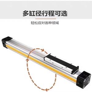 Cilindro sin vástago Parker OSP Serie 25-80 de doble efecto, de aluminio, nuevo, con núcleo de pistón, potencia neumática ajustable - Product Image 4