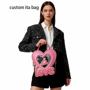 Bolso de Hombro Romántico Personalizado con Forma de Corazón y Ventana Transparente, Cadena Rosa, para un Estilo Dulce - Product Image 3