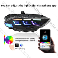 Yuxinda Auto phare LED assemblage pour Ford Mustang GT 2018-2023 voiture RGB lampe frontale Mustang accessoires et pièces 18-23