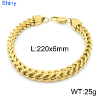 Chaîne à boutons certifiée Kalen pour hommes et femmes, multi-tailles, en acier inoxydable, chaîne maille forçat, plaqué or 18 carats, style punk, tendance
