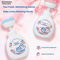 Désinfectant liquide moussant pour les mains pour enfants, 300 ml/8,45 fl oz, parfum floral, pour peaux sensibles, hydratant, nettoyage en profondeur, organique, à l'acide hyaluronique