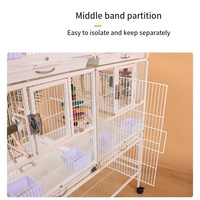 Cage d'élevage multi-niveaux pour oiseaux, grande cage à canaris empilable, cage mobile modulable pour pigeons et perroquets - En promotion