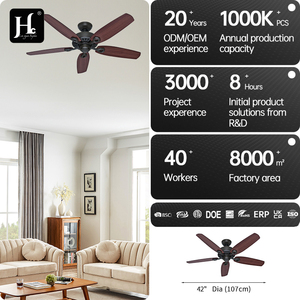 Classic coffee colored metal <b>ceiling</b> <b>fan</b>, 5 blades, <b>remote</b> control zipper electric motor, suitable for hotel and home use - Product Image 3