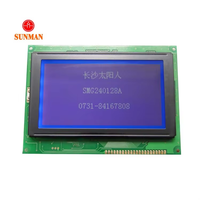 Modul LCD Grafis Kustom 240x128 STN Biru Negatif COB T6963C Paralel 5V Lampu Latar Putih SMG240128A6 untuk Industri