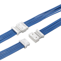 Conector de cable a cable macho-hembra de 5 pines, par con carcasa blanca y cable azul, paso pequeño para señal de sensor LED OEM