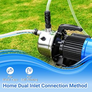 Pompe de <span class=keywords><strong>jardin</strong></span> en acier inoxydable 1100W 4600L/h pompe à jet d'irrigation <span class=keywords><strong>pour</strong></span> puits peu profonds pompe de surpression <span class=keywords><strong>pour</strong></span> arroser la pelouse - Product Image 5