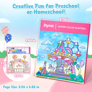 Libri da colorare con acqua Joycat per bambini, set di pittura ad acquerello a tema Magic Park con <span class=keywords><strong>2</strong></span> pennelli, giocattoli educativi - Product Image 4