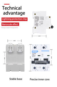 Chfbec 80A 100A 125A พลาสติก C120H-DC 1000V 2P DC ตั<span class=keywords><strong>ด</strong></span>วงจรทำลาย20kA ความจุสำหรับระบบ PV โค้งแบตเตอรี่หลัก - Product Image 5