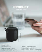Enceinte Bluetooth portable sans fil mini extérieure étanche IPX7 Stéréo TWS 6W Bass Rechargeable 1200mAh 10H Autonomie BT5.4