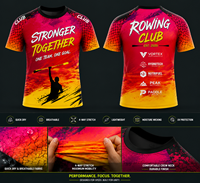 Maillot de course personnalisé OEM pour équipe de rame, léger, séchage rapide, impression par sublimation, pour club sportif d'équipes de rame