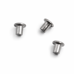 <span class=keywords><strong>Rivet</strong></span> mécanique solide à tête ronde en argent de précision personnalisée, tige lisse, épaule étagée, fond plat - Product Image 1