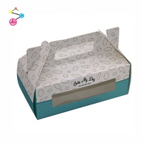 Emballage de biscuits 3d en papier pour enfants, boîte de cuisson pour gâteaux et biscuits, cadeau de noël, saint valentin, Dessert, Pizza, donuts, avec fenêtre, vente en gros