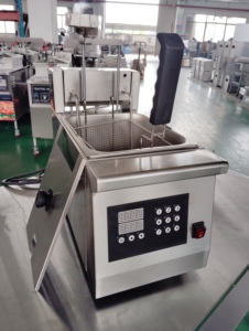 Nueva encimera eléctrica, freidora profunda de mesa automática, cesta abierta, tipo elevador para freír patatas fritas, <span class=keywords><strong>Hamburguesa</strong></span> de pollo - Product Image 3