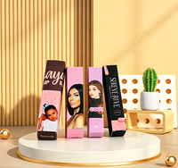 Boîtes personnalisées imprimées pour produits à lèvres avec impression artistique portrait et logo de marque pour emballage cosmétique de gloss et d'huile à lèvres OEM ODM