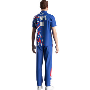 Abbigliamento sportivo personalizzato sublimazione Bodybuilding da uomo maglia <span class=keywords><strong>blu</strong></span> magliette da Cricket australiane - Product Image 6