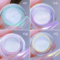 Aurora Ongles Poudre Fine Glitters Effet Métallique Pigments Gel Vernis Chrome Holographique Poudres Moonlight Mirror Nail Powder
