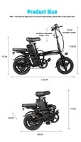 Sepeda Listrik Lipat 21 Kecepatan Murah 48V 250W dengan Baterai Lithium