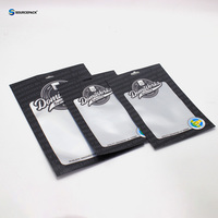 Sacs refermables en aluminium laminé imprimés sur mesure avec logos, mini pochette plate, recyclable, fermeture éclair à trois côtés