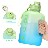Botellas de Plástico PC Unisex Extra Grandes, Libres de BPA, Ecológicas, Resistentes y Reutilizables para Camping y Gimnasio