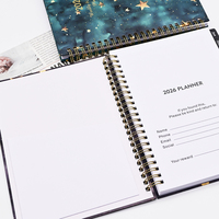 Cuaderno Espiral de Tapa Dura con Hojas Sueltas y Diseño Floral, Personalizable, Tamaño A5/A6, para Estudiantes