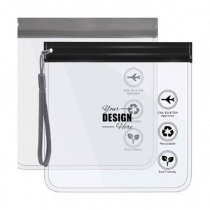 TSA Approved Clear Acrylic Square Quart-Size Toiletry <b>Bag</b>-Leakproof Waterproof Travel Organizer Geometric <b>Gift</b> - Product Image 1