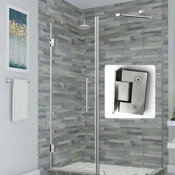 Vetro ottone alla parete 90 gradi doccia porta cerniera perno per lo schermo della doccia