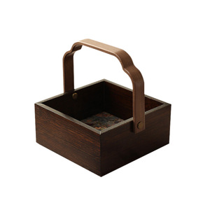 <b>Bamboo</b> Woven Small Basket Round Handmade Food <b>Container</b> Desktop Snack Basket Outdoor Use - Product Image 5