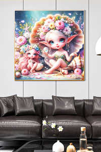 Phổ biến bán buôn 5D vuông sơn kim cương trên vải sơn kim cương Bộ dụng cụ cho người lớn ELF cô gái sơn kim cương - Product Image 2