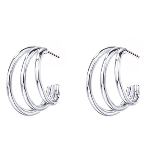 Orecchini a Linea Stratificata Minimalisti per Donne, Gioielli Geometrici per Uso Quotidiano - Product Image 2