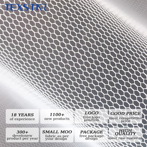 Tissu en <span class=keywords><strong>tulle</strong></span> 100 % polyester pour doublure, maille hexagonale rigide, tissu textile en maille pour vêtements et robes - Product Image 2