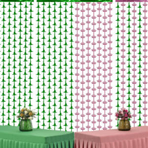 1*2 metros magia mala bruja tema lluvia cortinas Rosa verde bruja sombrero corona fiesta cortina decoración suministros - Product Image 1