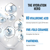 Crème pour le visage biologique de marque privée 8D acide hyaluronique céramide hydratant nourrissant soins de la peau hydratant pour le visage pour un usage quotidien