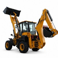WZ30-25 4WD Backhoe Loader Excavator dengan Mesin YUNNEI 76kW, Bucket Depan 1.3m³, Kedalaman Penggalian 4000mm