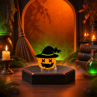 Logo personnalisé moderne Citrouille de Halloween Sorcier en alliage de zinc émaillé dur moulé sous pression plaqué métal pour