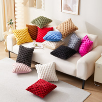 Housse de coussin la plus vendue, motif flocon de neige, en peluche, pour canapé de salon, coussin carré, coussin lombaire, vente en gros