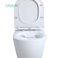 Articles sanitaires FABIA, approuvés CE, pour projets hôteliers, salles de bain commerciales, vente en gros, standard australien, cuvette en céramique blanche, siphon...