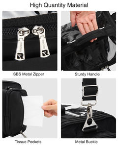 Borsa Cosmetici Professionale da Viaggio Relavel con Scomparti Trasparenti, Portapennelli per Trucco e Tracolla - Product Image 6