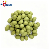 Sunnuts Chinesische Gebackene Wasabi-Erdnüsse mit Senfgeschmack, Japanischer Art, Überzogen, 500g