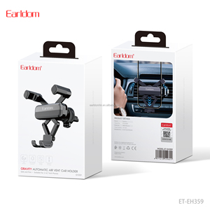 Earldom Gravity automático 360 °   Soporte giratorio para teléfono con ventilación de aire, soporte de 8 puntos, material ABS, soporte para coche para: teléfonos de 4 a 6,7 pulgadas - Product Image 6