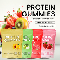 Bonbons gélifiés végétaliens aux fruits OEM, gommes protéinées pour l'énergie et la gestion du poids, sachet individuel, marque privée