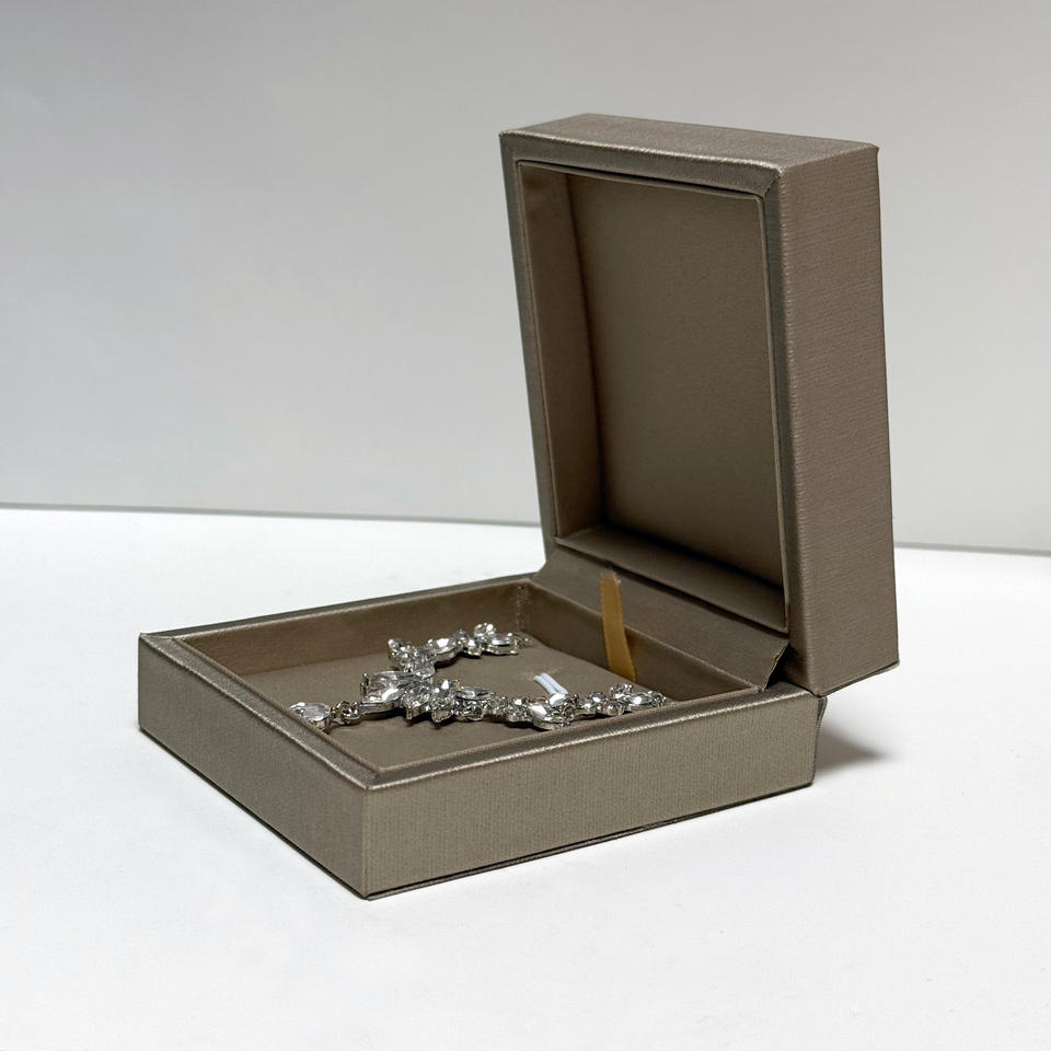 Gold Brushed Leather Necklace Bangle Packaging Box Jewelry Custom Size ...